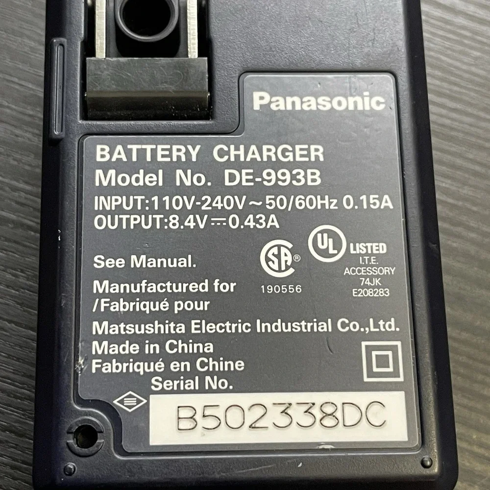 ✅Panasonic Lumix DE-993B Battery Charger DMW-BM7 DMC-FZ1 DMC-FZ2 OEM #️⃣0515